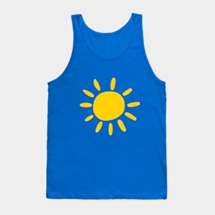 Cool  Summer Vacation Sun Shine Modern Yellow Cartoon Tank Top